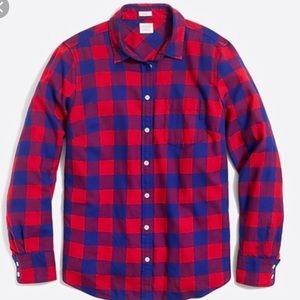NWT J.Crew | Plaid Long Sleeved Button Up L